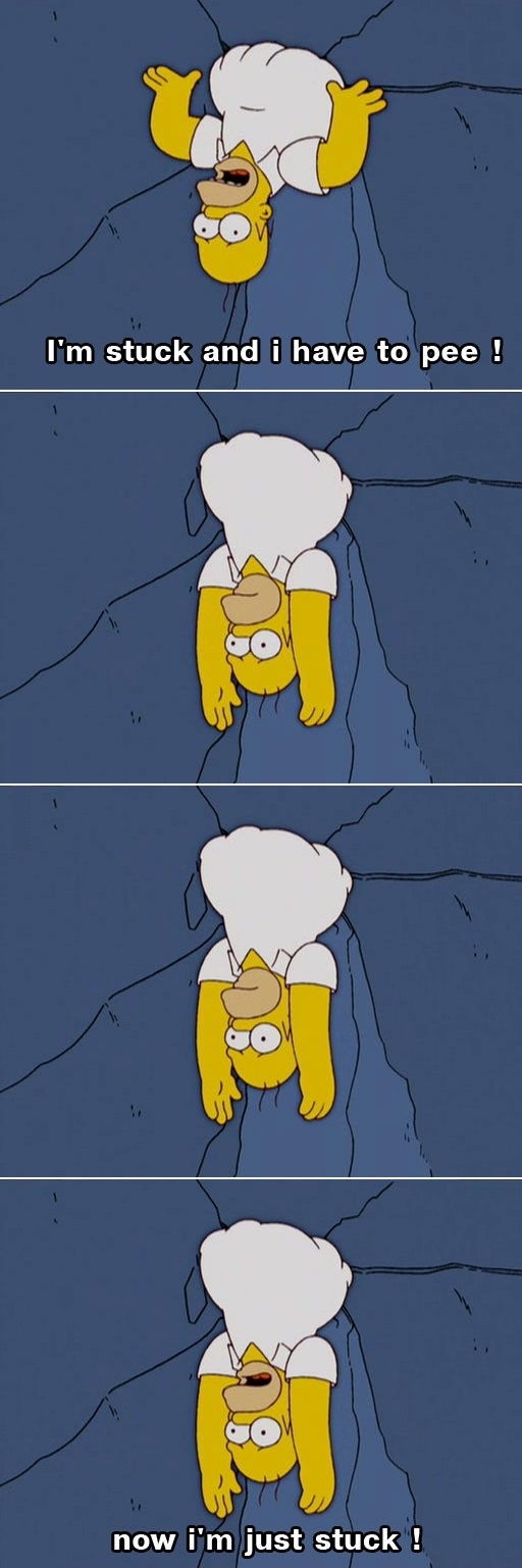 Homer is stuck