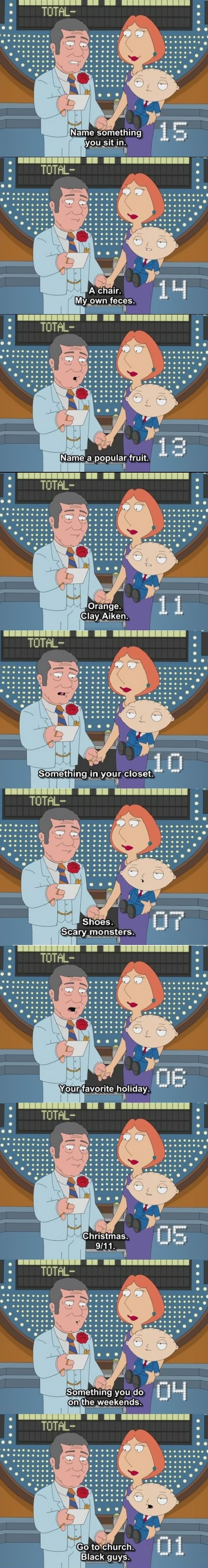 Lois and Stewie's answers