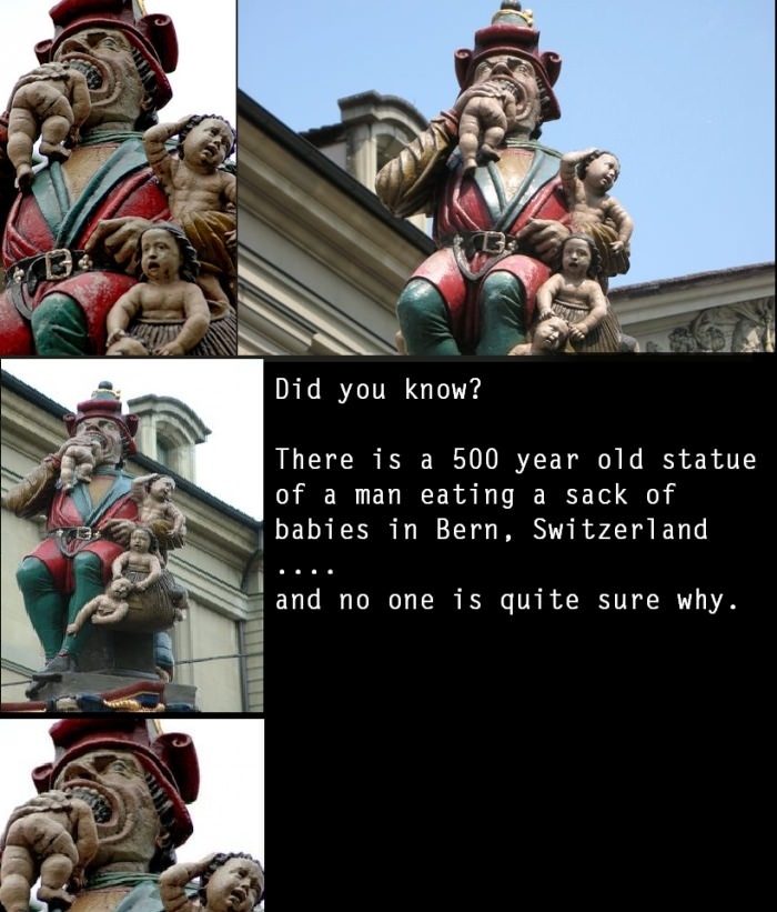 An old statue in Switzerland