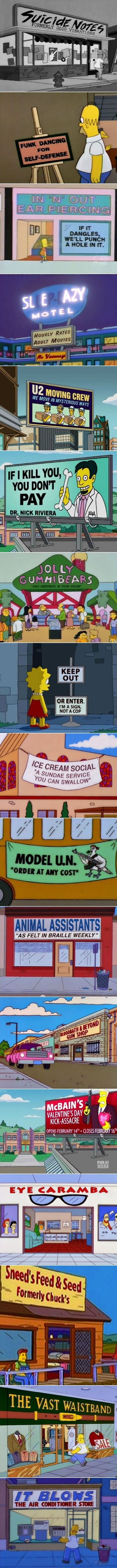 Best signs from Simpsons