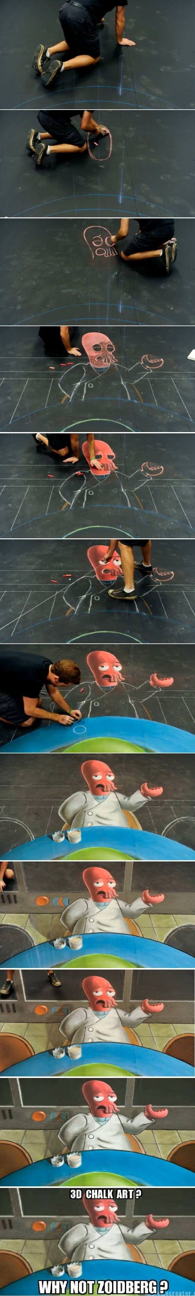 3D Chalk Art