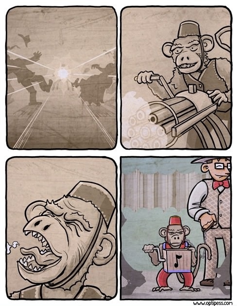 Black thoughts of a monkey