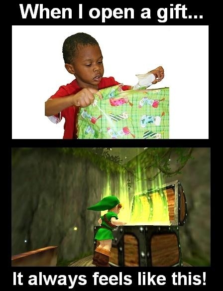 When I open a gift..