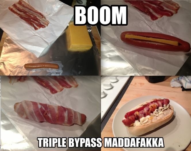 Bacon hotdog