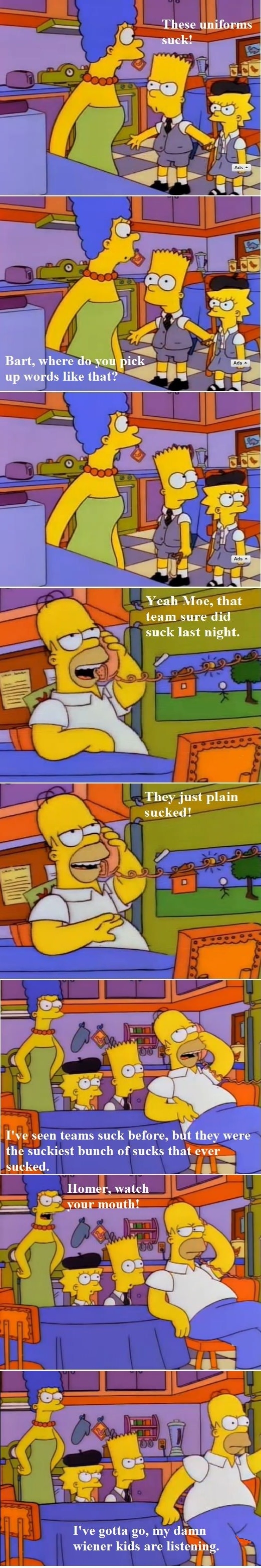 Homer, watch your mouth!