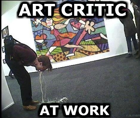 Art critic at work