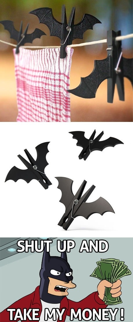 Bat peg clips for fancy caves