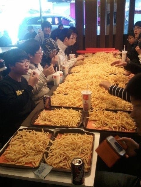Asians like french fries