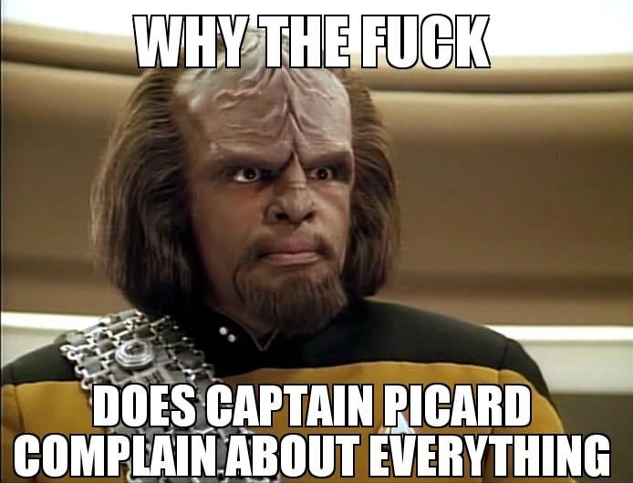 Annoyed with Picard