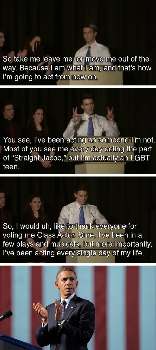 High school kid comes out