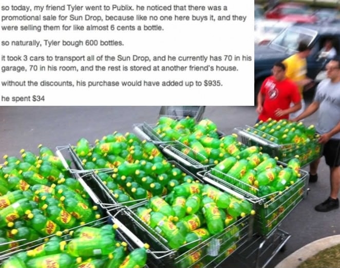 A sale for sun drop