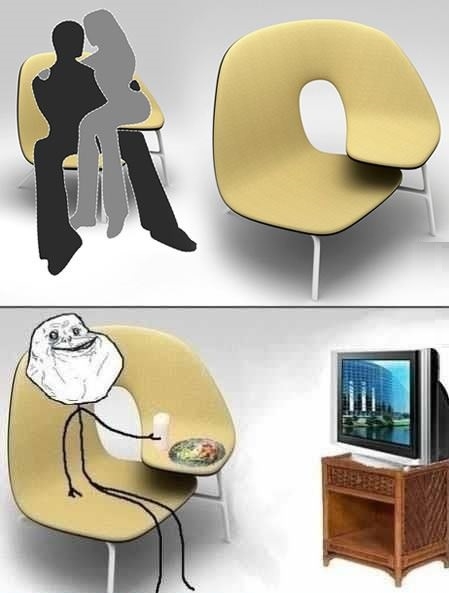 Forever alone chair