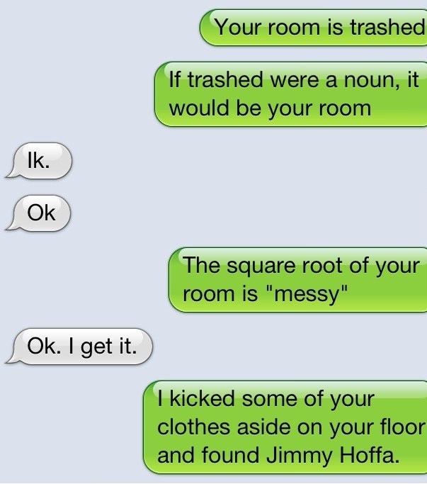 Chastising daughter