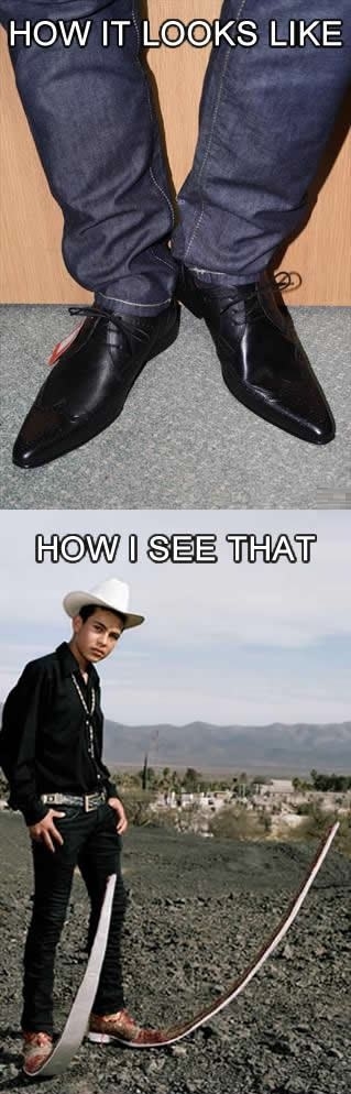 How I see pointy boots