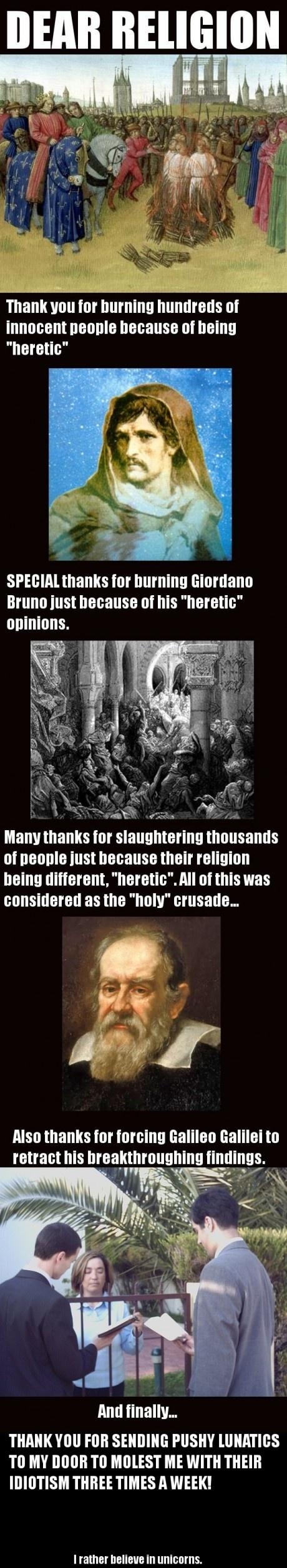 Dear Religion..