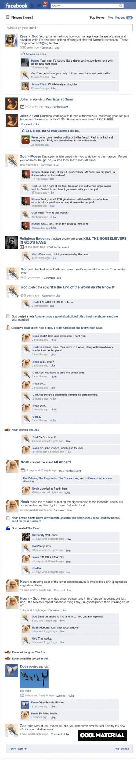 God on Facebook
