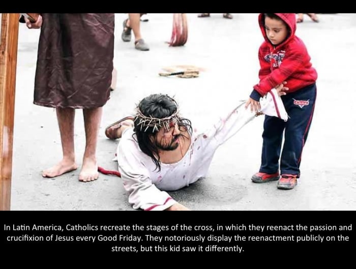 Kid wanted to help him