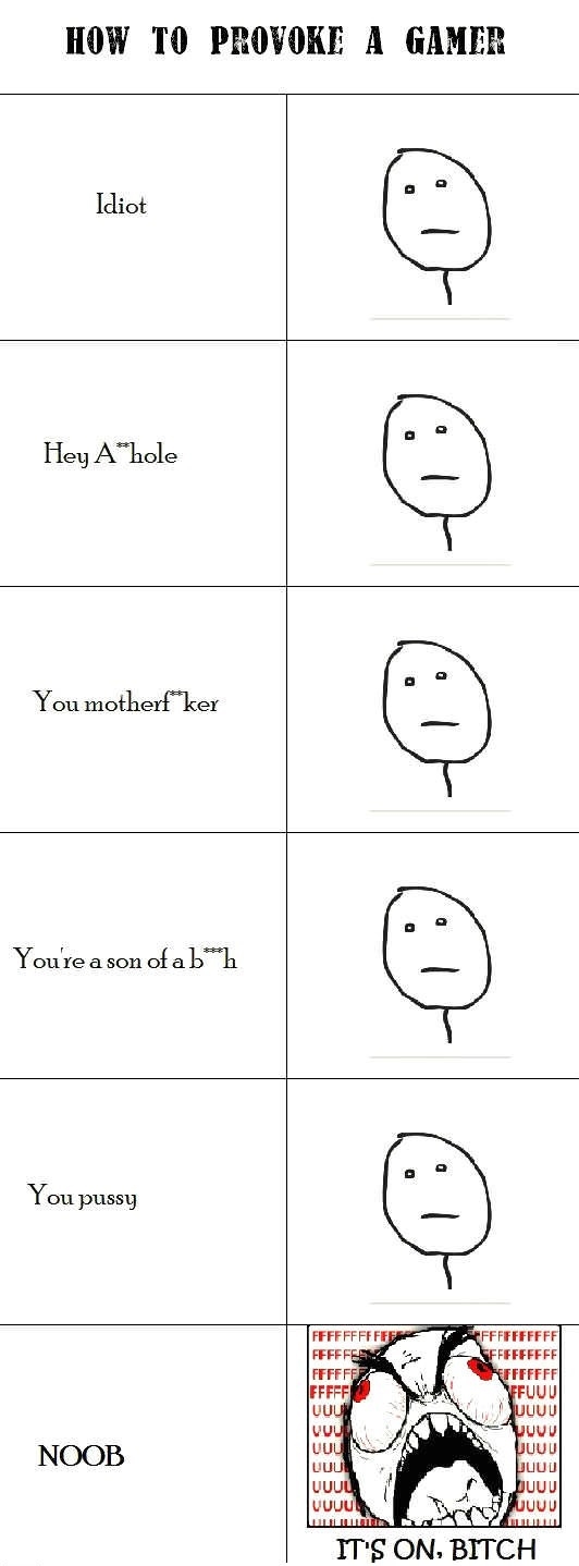 How to provoke a gamer
