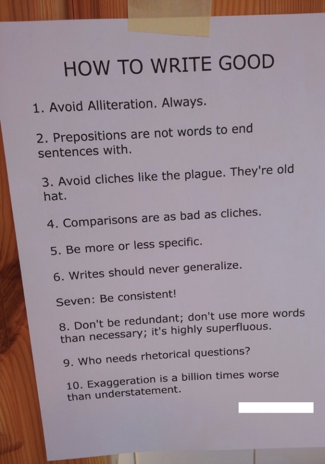 How to write good