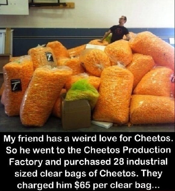 He loves his Cheetos!