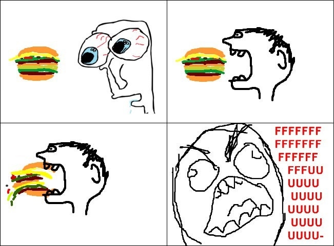 Eating burgers