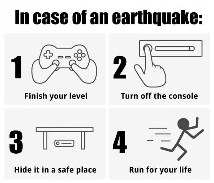 In case of earthquake