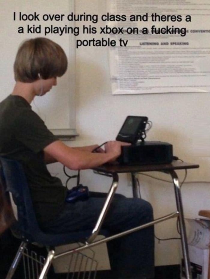 Chillin' in class