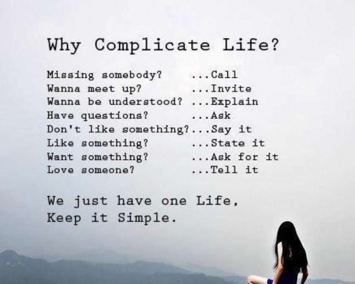 Keep it simple
