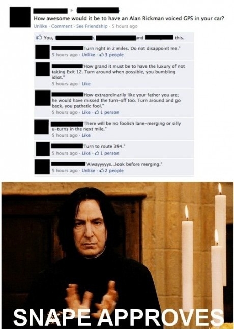 Snape approves