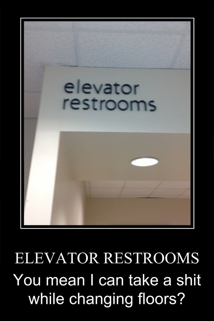 Elevator restrooms