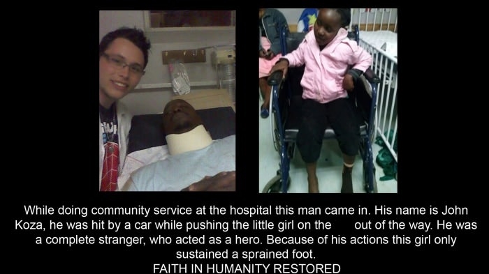 A hero in hospital