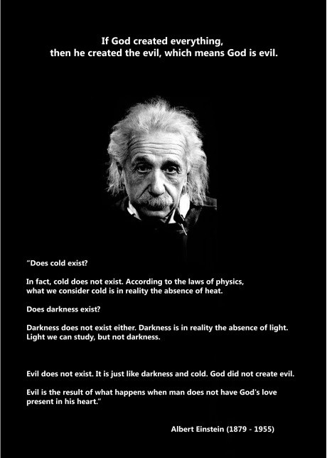 Einstein on God and Evil