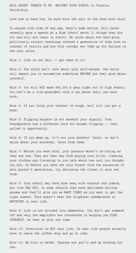Bill Gates' Speech