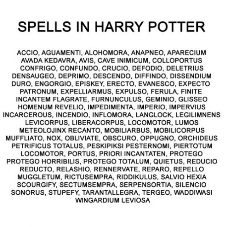 Spells in Harry Potter
