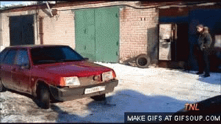 A Russian and his car