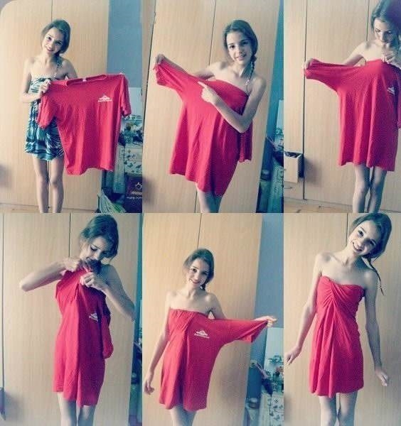 Make a dress out of bf's tee