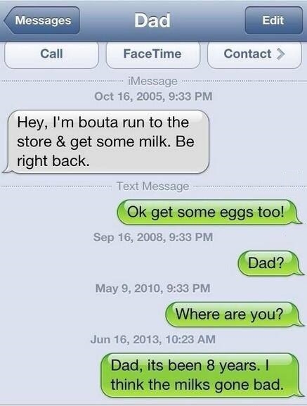 Dad Where's the Milk?