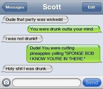 I was not drunk!
