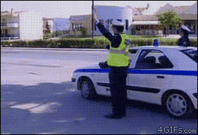 I met a cool cop today..