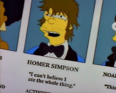 Homer's yearbook photo