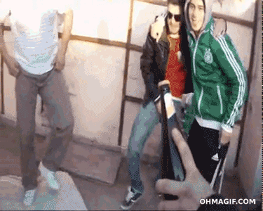 Opening beer bottle