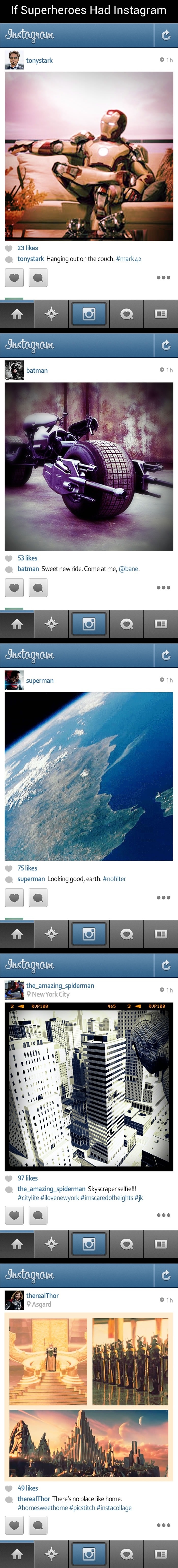 Superheroes on Instagram