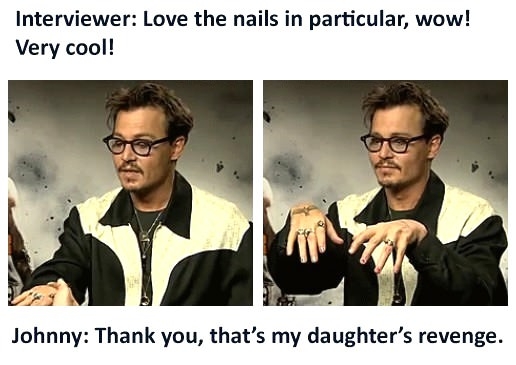 Depp's nail polish