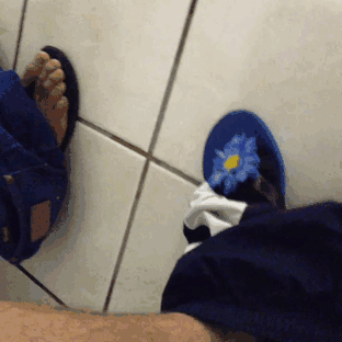 Footsie in the toilets