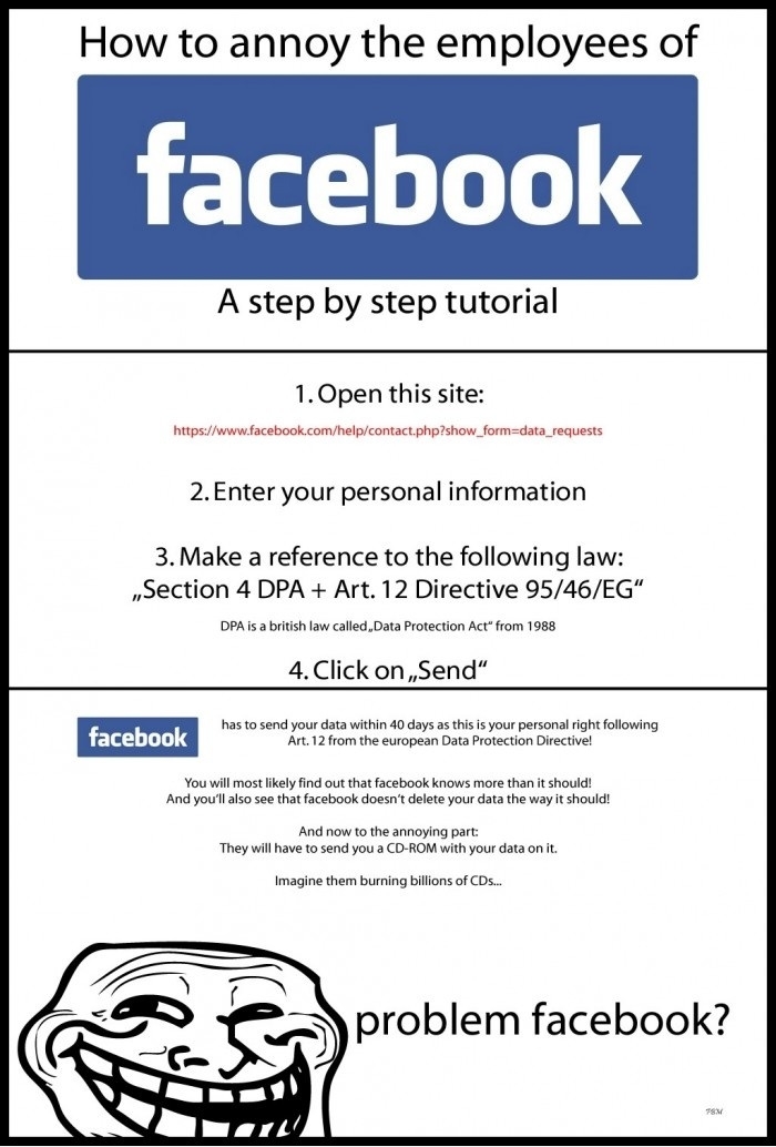How to annoy Facebook