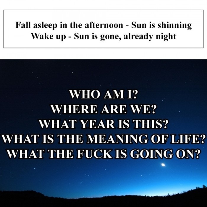 Sleeping in the afternoon