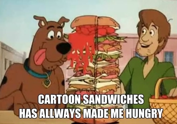 Cartoon sandwiches