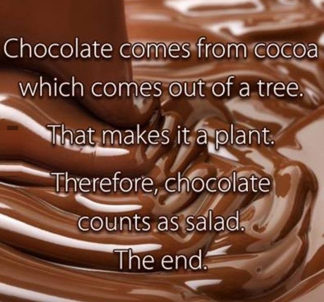 Chocolate is salad