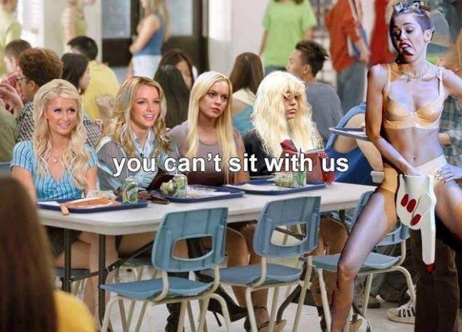 You can't sit with us