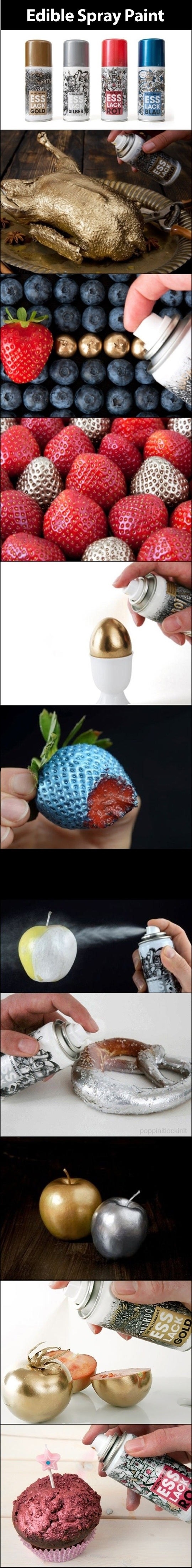 Edible spray paint